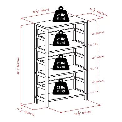 Winsome Wood Leo 7-piece Shelf & 6 Foldable Baskets Set