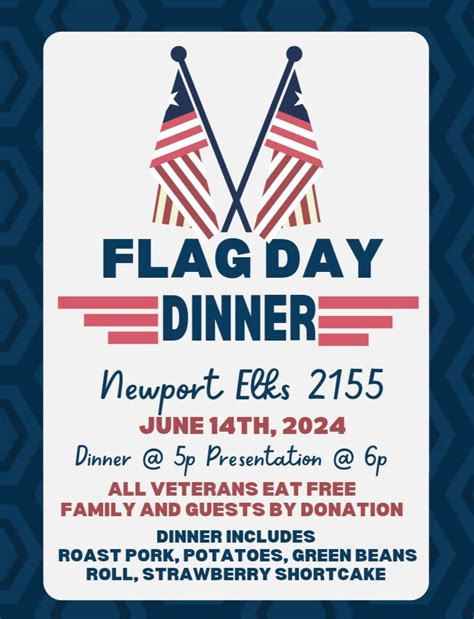 Flag Day Dinner and Presentation, The Elks, Derby, Vermont, 14 June ...