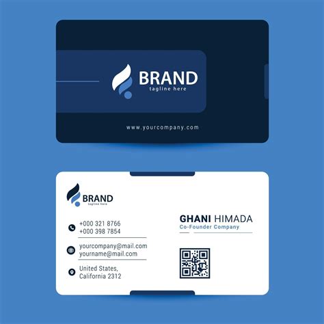 Business Card Template Front and Back 的图像结果