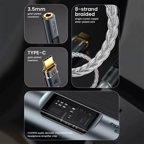 AUDIOCULAR SPARK DAC Dongle - Hi-Res CX31993 Portable DAC & Amp ...
