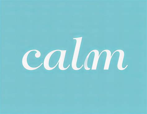 A blue background with the word calm on it | Premium AI-generated image