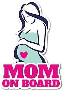 ISEE 360 Vinyl Pregnant On Board Car Bike Sticker, 18 x 18 cm, Black ...