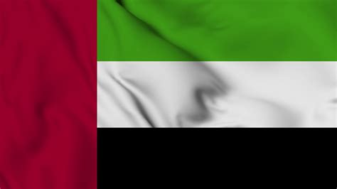 UAE United Arab Emirate flag animation for background in 4k. Happy ...