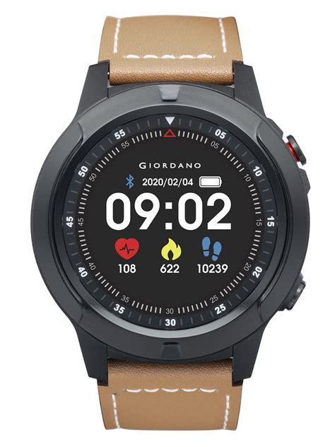 Giordano Brown Unisex Smart Watch with Bluetooth Voice Calling,1.28 ...