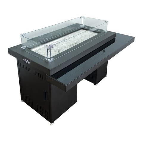Hiland 52-in W 50000 Maximum BTUs Steel Rectangle Liquid propane Fire ...