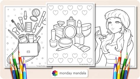 20 Makeup Coloring Pages (Free PDF Printables)