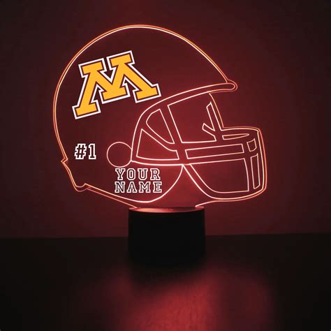 Custom University Of Minnesota Golden Gophers (Umn) Football Helmet Le ...