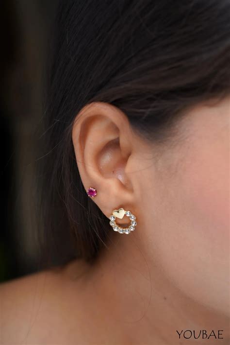 Mini Heart AD Studs – Youbae.in