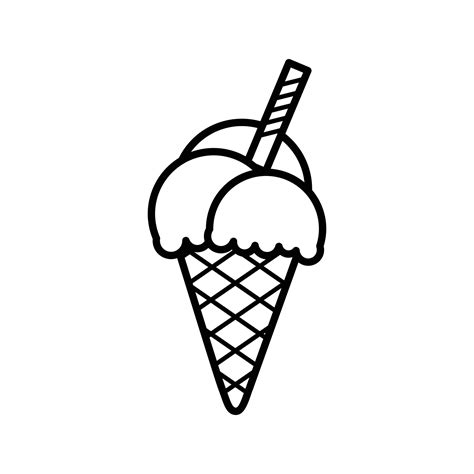 Ice Cream Clip Art Outline at Charlie Oshanassy blog
