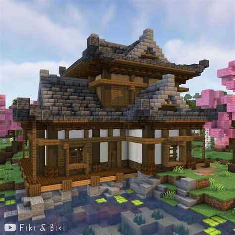 Two-Story Traditional Japanese House | Minecraft | Minecraft japanese ...