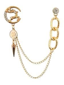 Buy Kavove Moonlit Deer Chain Golden Colour Brooch For Men at Amazon.in
