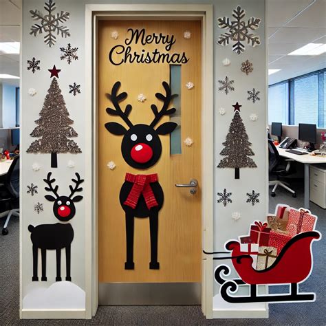 13 Stunning Christmas Decorating Ideas for the Office Door