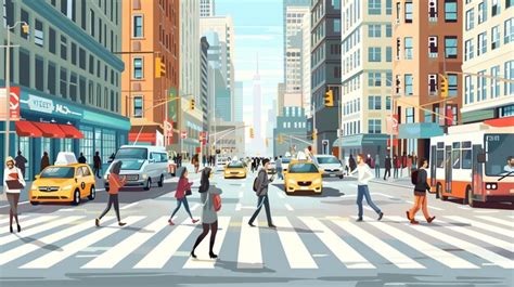 Busy City Cartoon 的图像结果