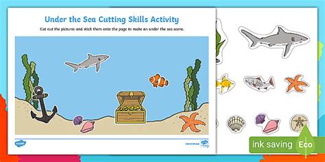 Under the Sea Cutting Skills Activity