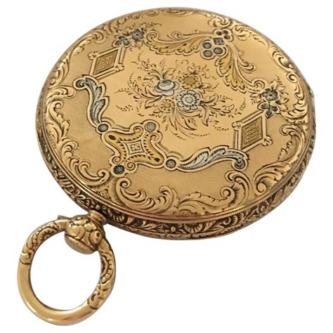 Fine Antique Gold-Plated Key-Wind Pocket Watch For Sale at 1stDibs ...