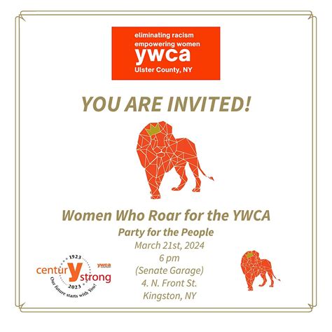 Women Who Roar for the YWCA - Party for the People, Senate Garage ...
