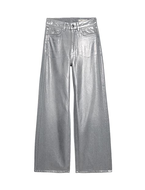 Buy Metallic Wide Leg Jeans at Marks & Spencer