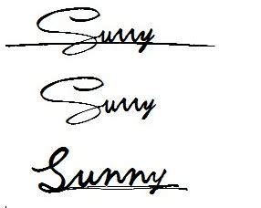 朋友的英文名字是sunny（女），想设计出一个漂亮的英文签名，求帮忙_百度知道