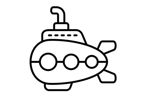 Submarine Clip Art Black And White
