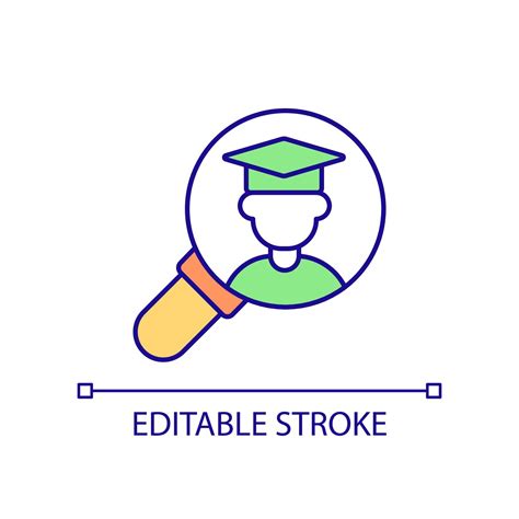 Finding prospective student for university RGB color icon. Effective ...