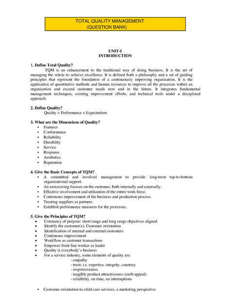 Comprehensive questions and answers - UNIT-I INTRODUCTION Define Total ...