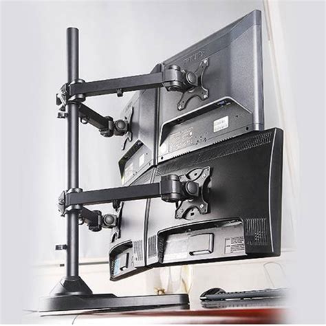 Four Monitor Stand - Freestanding, 5 Years Warranty (4MSFB 2.0) - Rife ...