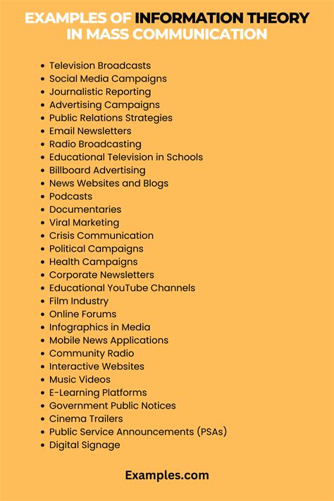 Information Theory in Mass Communication - 29+ Examples, How to Use