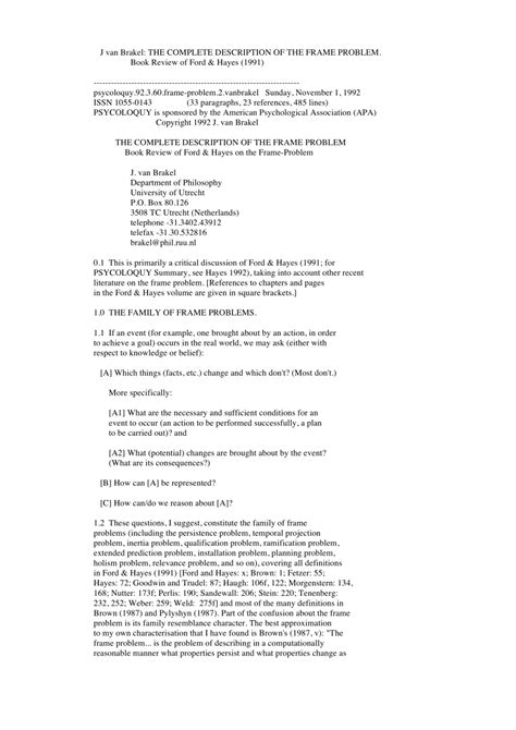 Image result for Frame Problem Explained