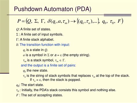 Image result for Pushdown Automaton