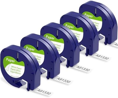 5 Pack Replace Dymo Letratag Labelling Refills 91330 10697 (S0721510 ...