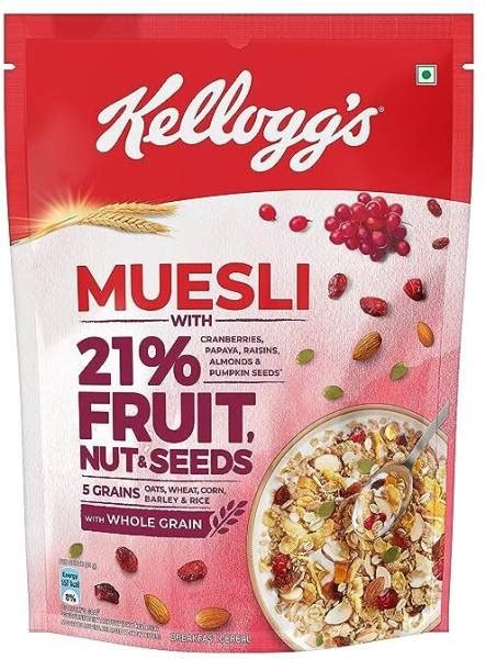 Kellogg's by NA MUESLI 21% FRUIT NUT& SEEDS Pouch - Price History