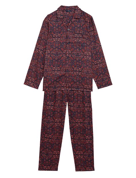 Buy Pure Cotton Printed Pyjama Set at Marks & Spencer
