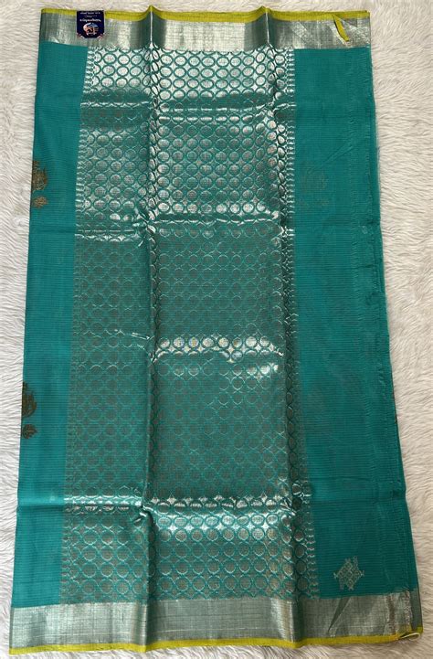 Zarikota Saree Sea Blue Color with a Silver Zari border. – Sampradaya ...