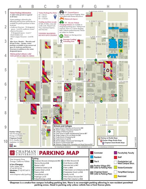 Chapman University Campus Map (2025-2024) - All Maps