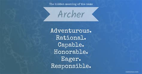 The hidden meaning of the name Archer | Namious