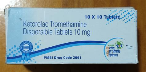 Ketorolac tromethamine dispersal 10mg, 10 tablets | API GENERIC PHARMACY