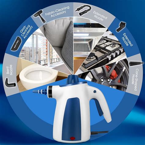 Pressurized Handheld Steam Cleaner with Safety Lock and 9 pcs ...