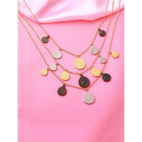 Buy Estele Gold Plated Coin Designer Charm Necklace for Women Online