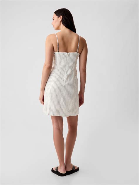 Linen-Blend Mini Dress | Gap