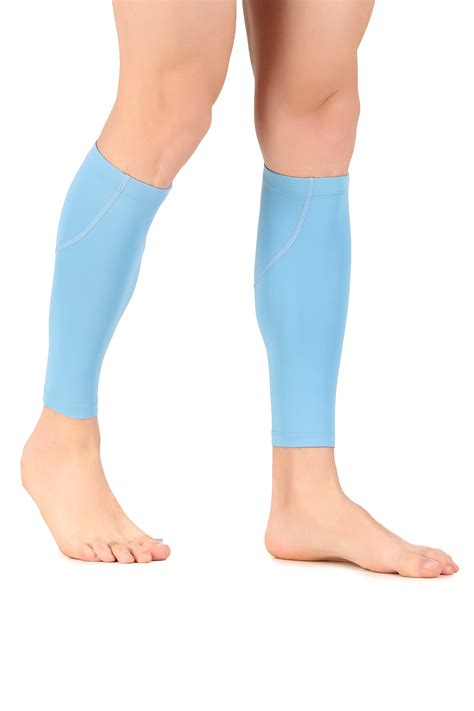 Nylon Compression Calf Sleeves (Aqua Blue) – ReDesign Sports