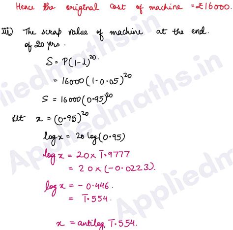 Class 12 CBSE Applied Maths Return, Growth & Depreciation Exercise 14.4