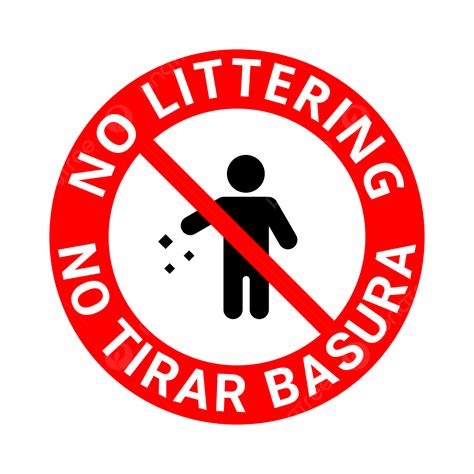 No Tirar Basura En Carteles En Inglés Y Español PNG ,dibujos No Tirar ...