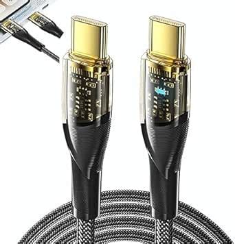 USB C to USB C Cable to Transparent USB Type C Cable Fast Charging ...