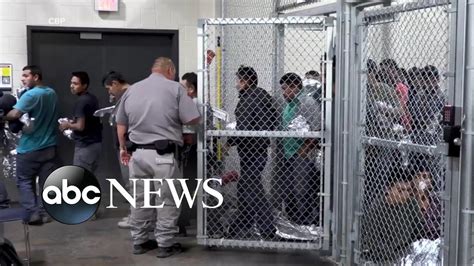 New video shows inside immigration processing facility - YouTube