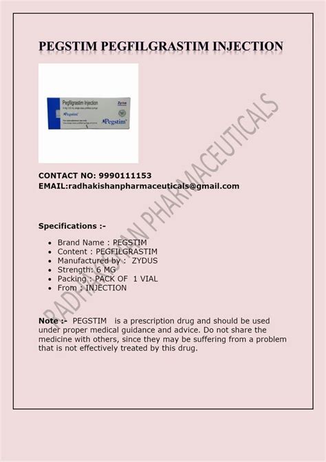 Pegfilgrastim Administration 的图像结果