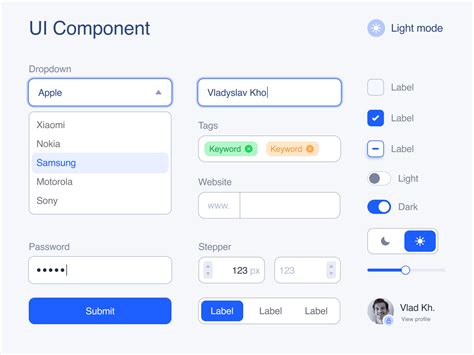 UI Components 的图像结果