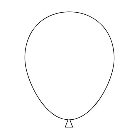 Printable Balloon Template | Balloon template, Balloon crafts preschool, Balloons
