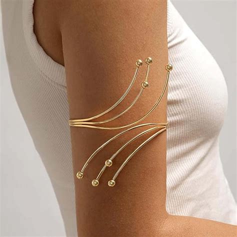 Women Golden Fashion Gold Plated Stylish Kada Bajuband – Trendia