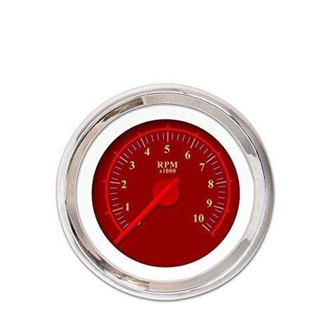 Aurora Instruments 4908 Omega Red Tachometer Gauge (Red Modern Needles ...