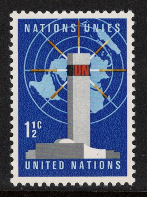 United Nations - UN Headquarters, New York & World Map # 166 - M/NH | Worldwide - United Nations ...